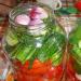 Assorted vegetables for the winter “Vegetable garden in a jar”